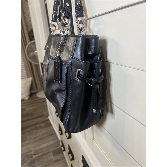 Coach Peyton Black Leather Large Carryall, Style 14510 Shoulder Handbag Purse - Picture 3 of 16